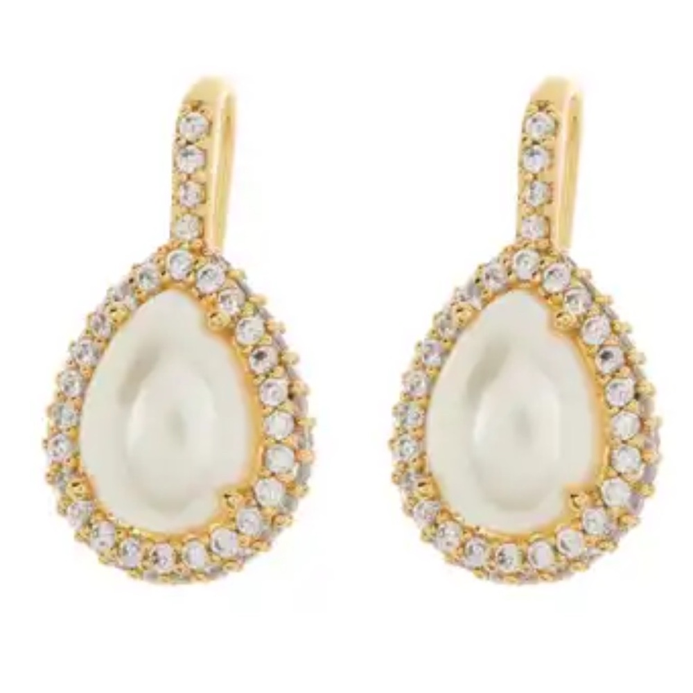 Kate Spade Pavé Halo drop earrings NWT